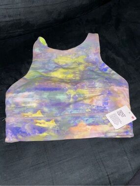 Multicolor Watercolor lululemon Sports Bra - Pastel Tie-Dye